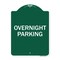 Signmission Designer Series Sign-Overnight Parking, Green & White Aluminum Sign, 18" x 24", GW-1824-23514 A-DES-GW-1824-23514 - alternate 1